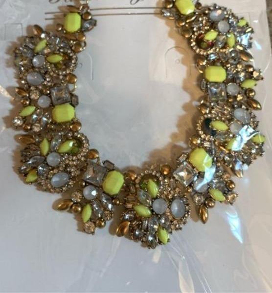 Shaded Rhinestone Necklace.