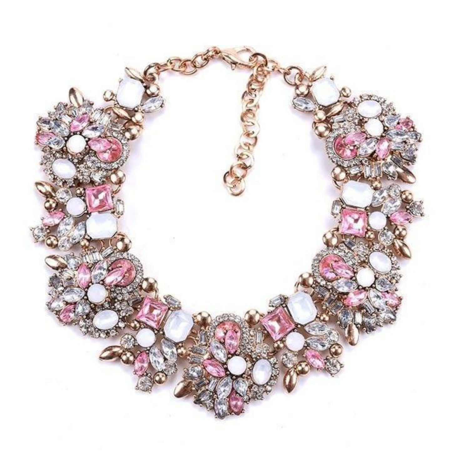 Shaded Rhinestone Necklace.