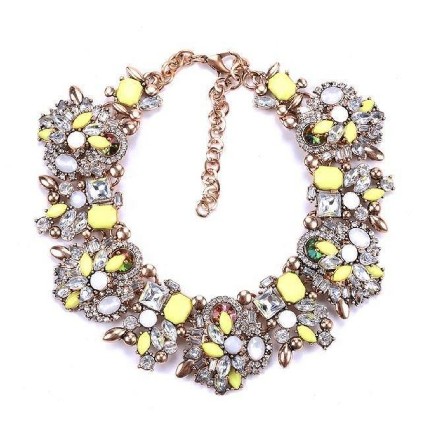 Shaded Rhinestone Necklace.