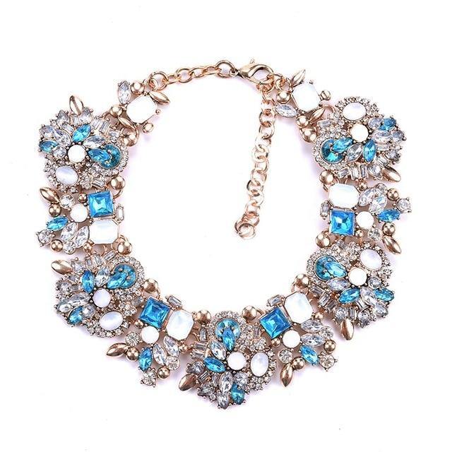 Shaded Rhinestone Necklace.
