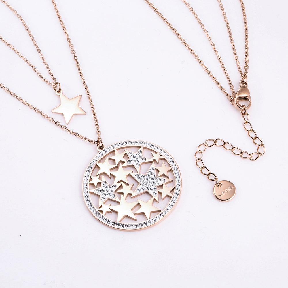 Tara Crystal Pendant chain Necklace.