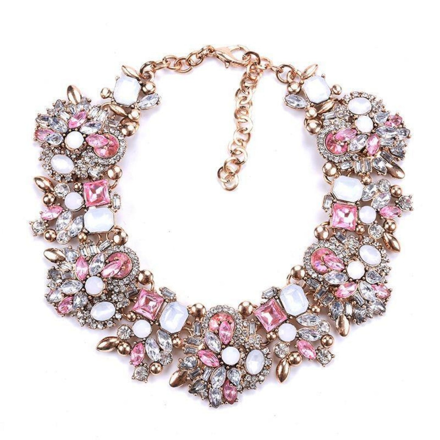 Shaded Rhinestone Necklace.