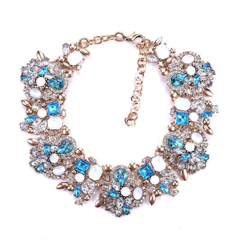 Shaded Rhinestone Necklace.