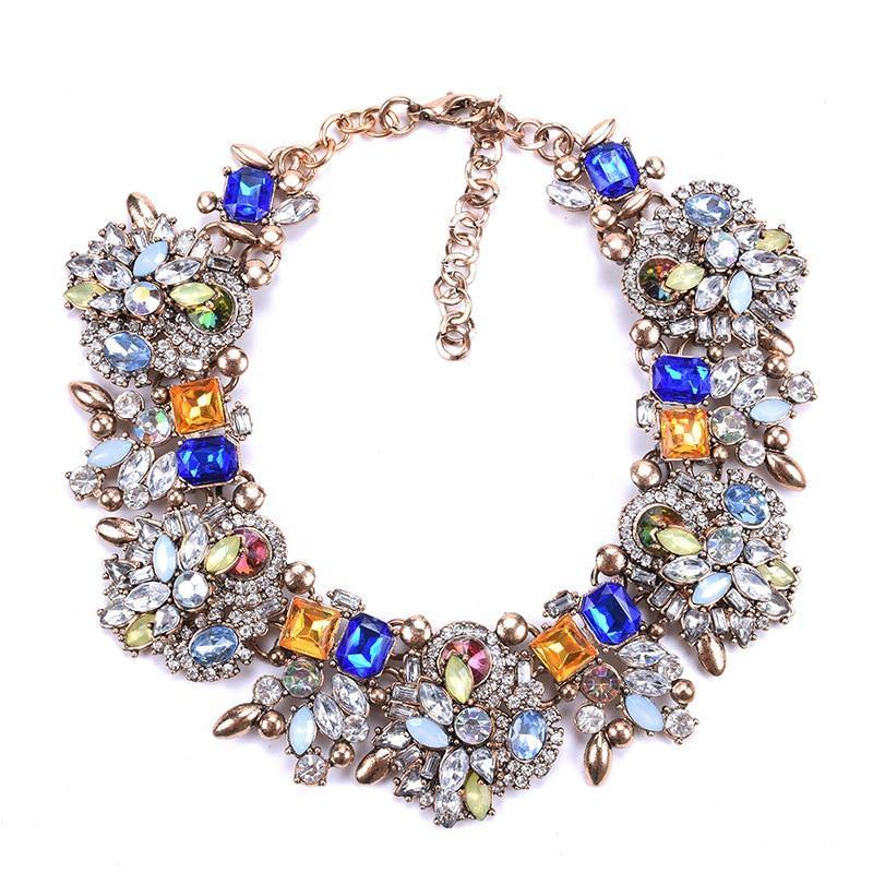 Shaded Rhinestone Necklace.