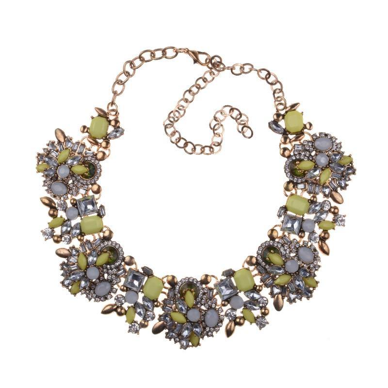 Shaded Rhinestone Necklace.