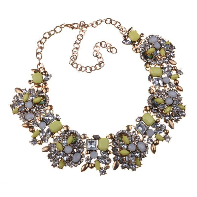 Shaded Rhinestone Necklace.