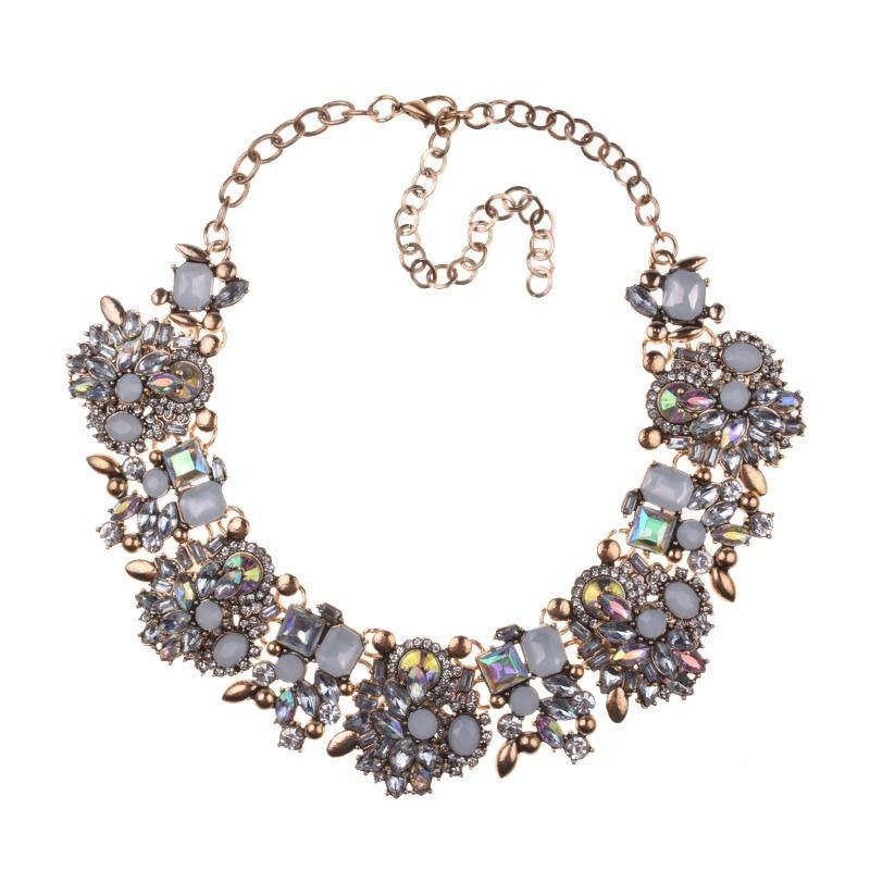 Shaded Rhinestone Necklace.