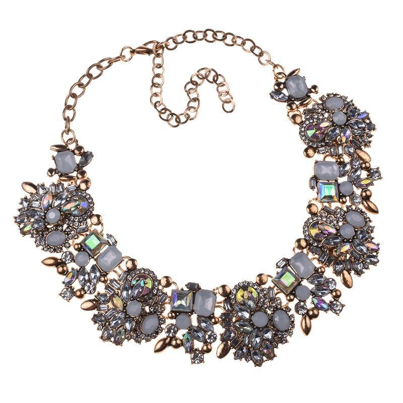 Shaded Rhinestone Necklace.
