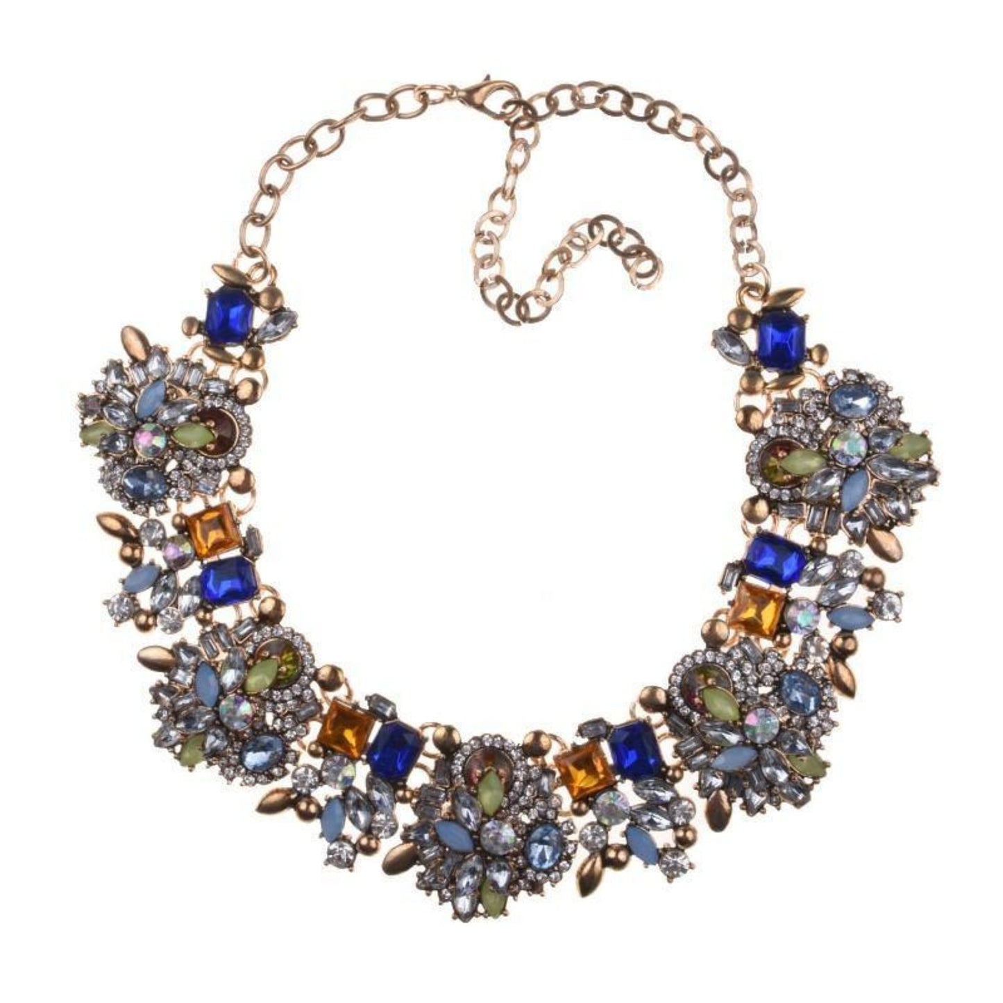 Shaded Rhinestone Necklace.