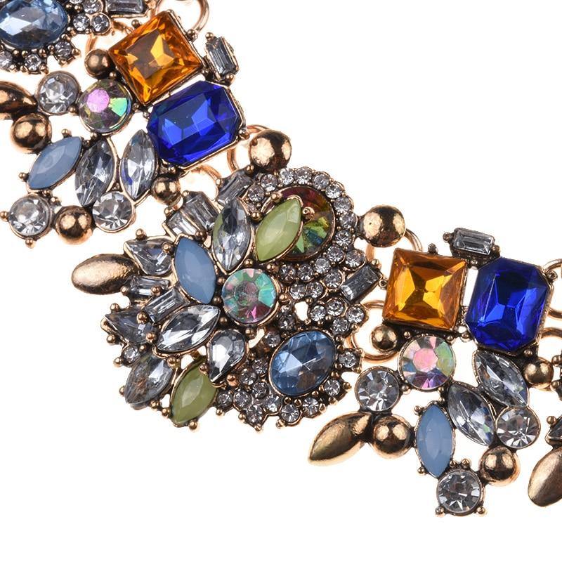 Shaded Rhinestone Necklace.