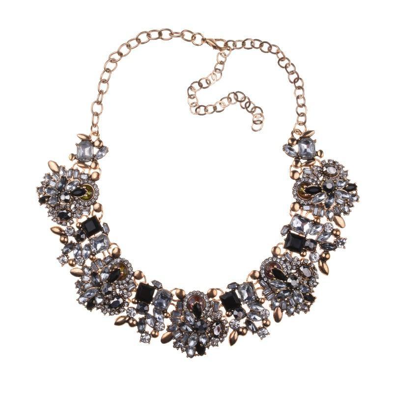 Shaded Rhinestone Necklace.