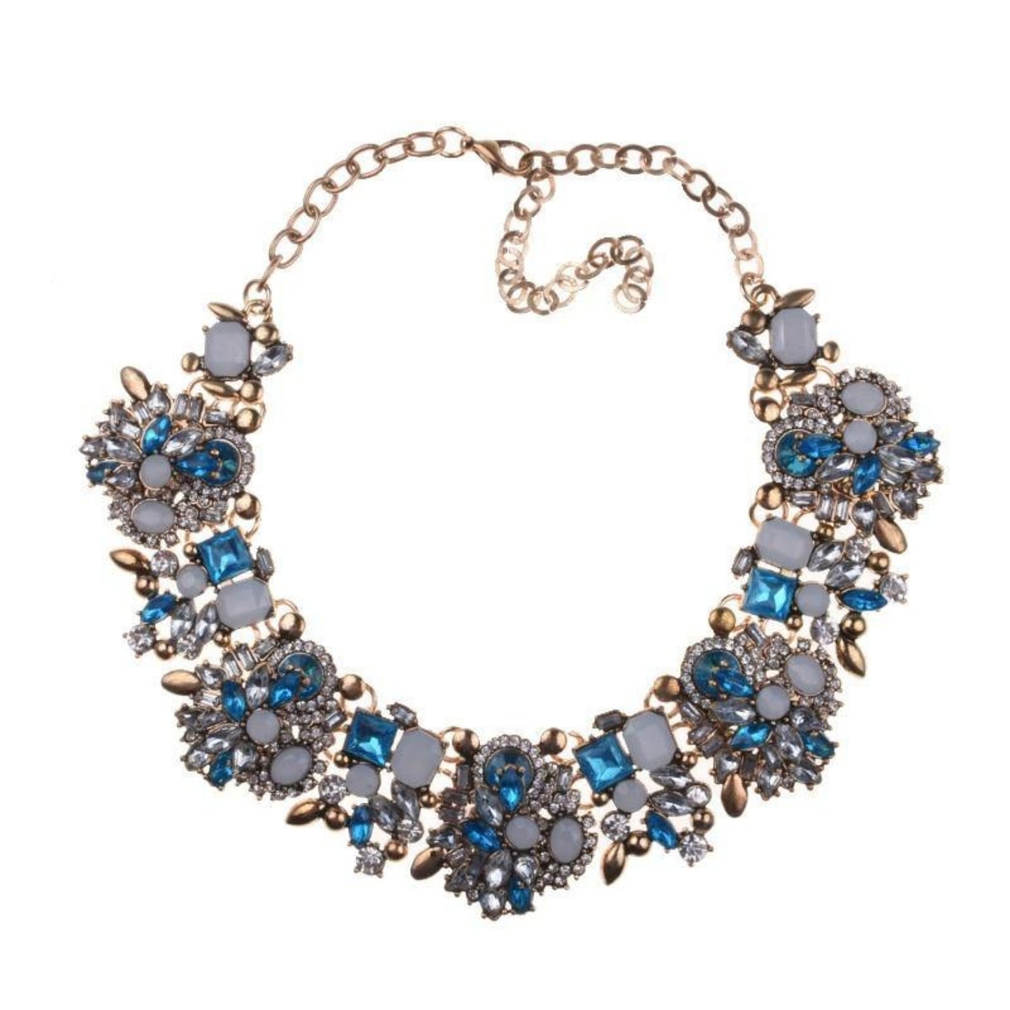 Shaded Rhinestone Necklace.
