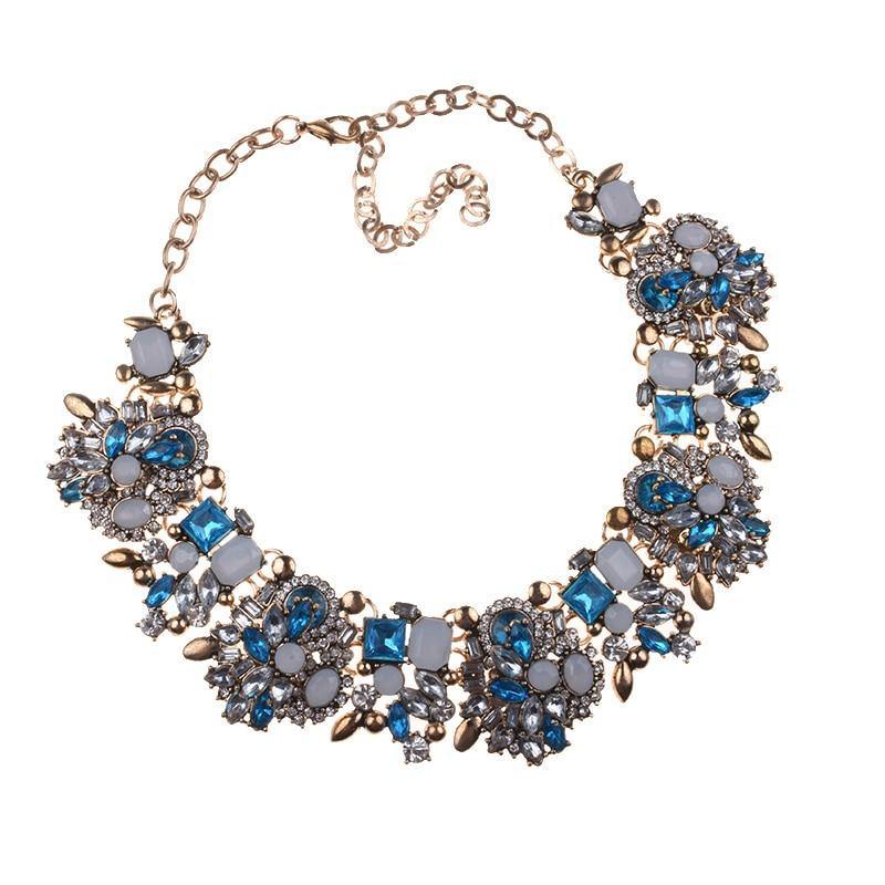 Shaded Rhinestone Necklace.