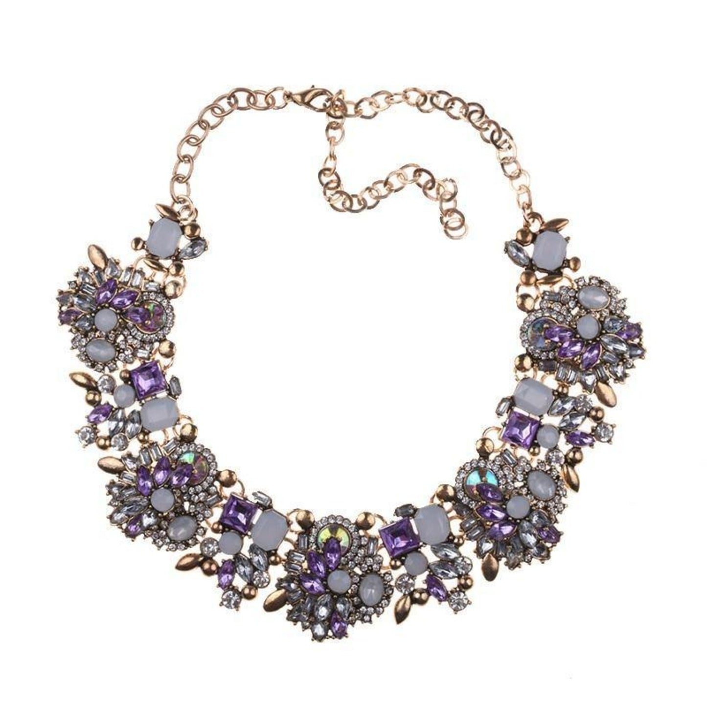 Shaded Rhinestone Necklace.