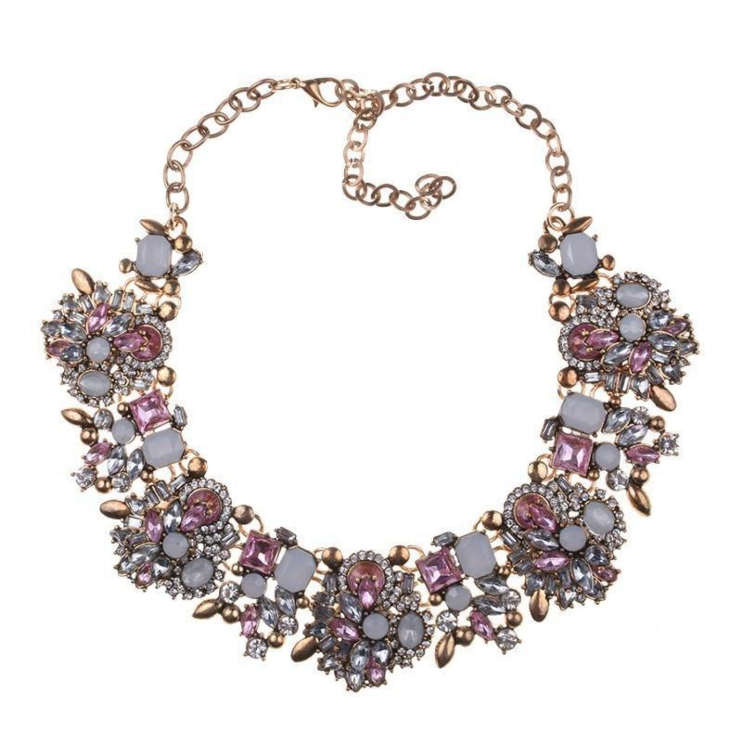 Shaded Rhinestone Necklace.