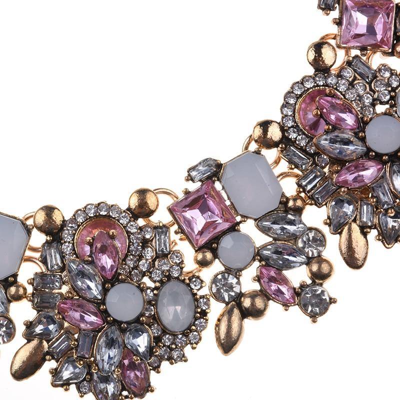 Shaded Rhinestone Necklace.