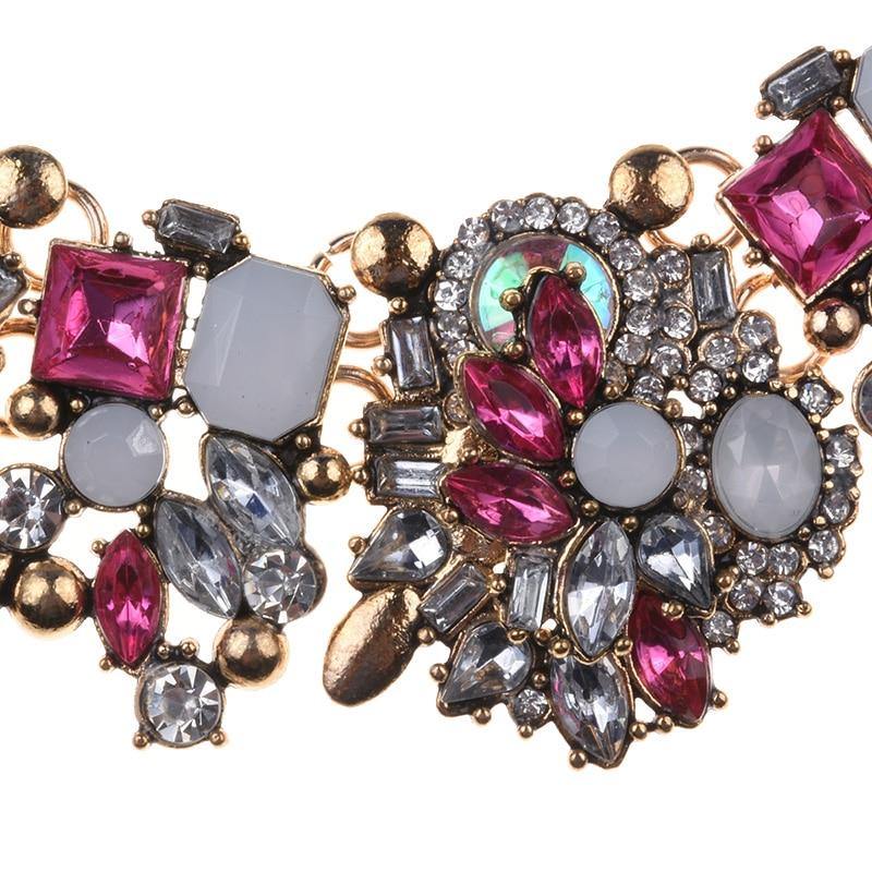 Shaded Rhinestone Necklace.