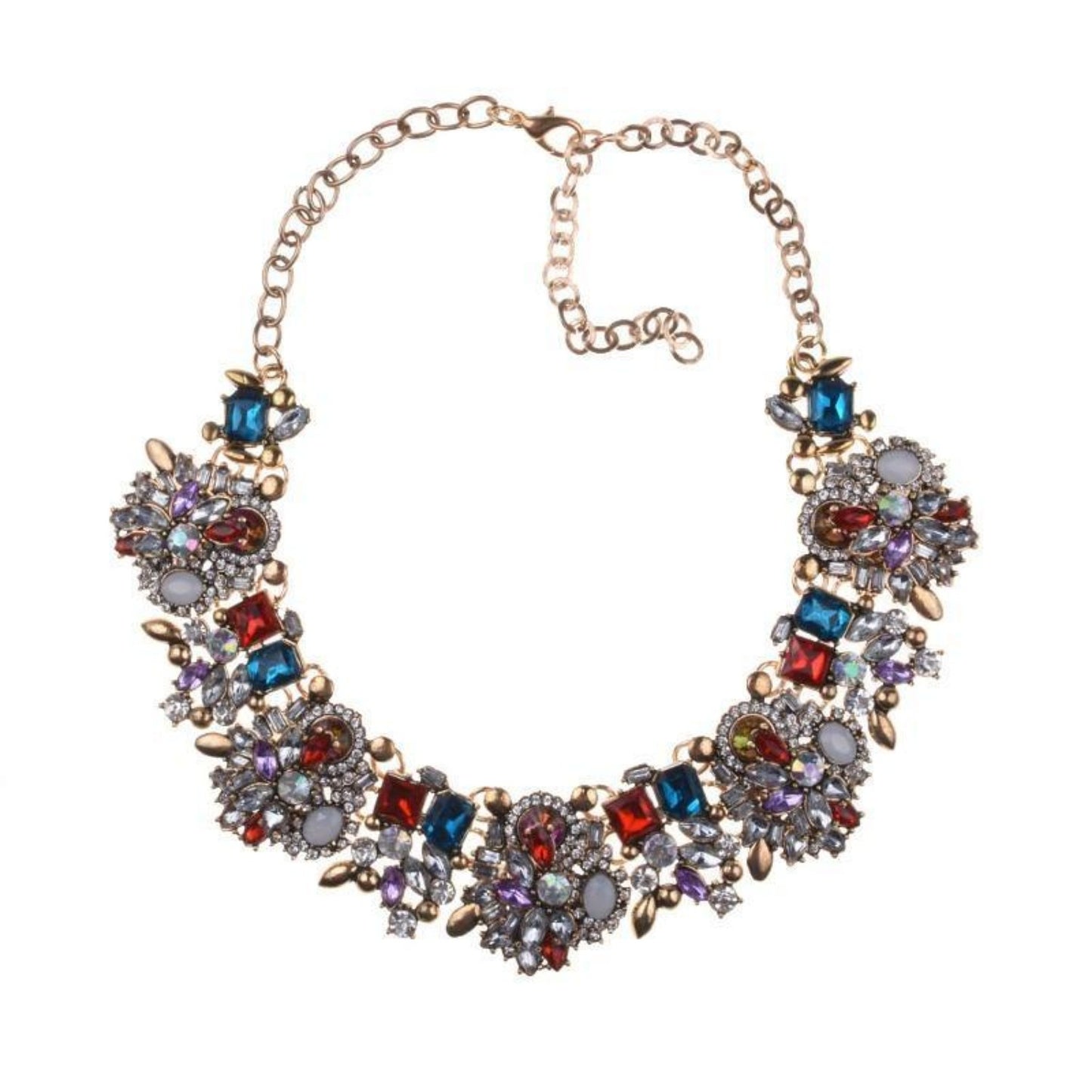 Shaded Rhinestone Necklace.