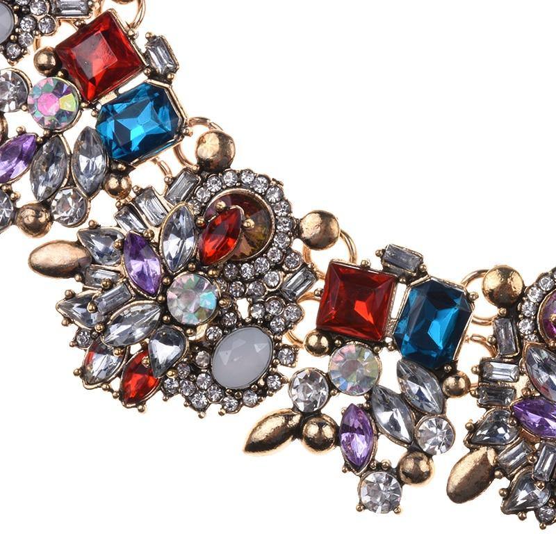 Shaded Rhinestone Necklace.