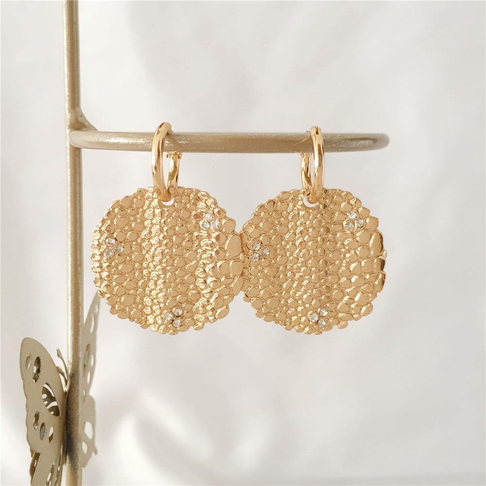 Meteorite Statement Hoop Drop Earrings.