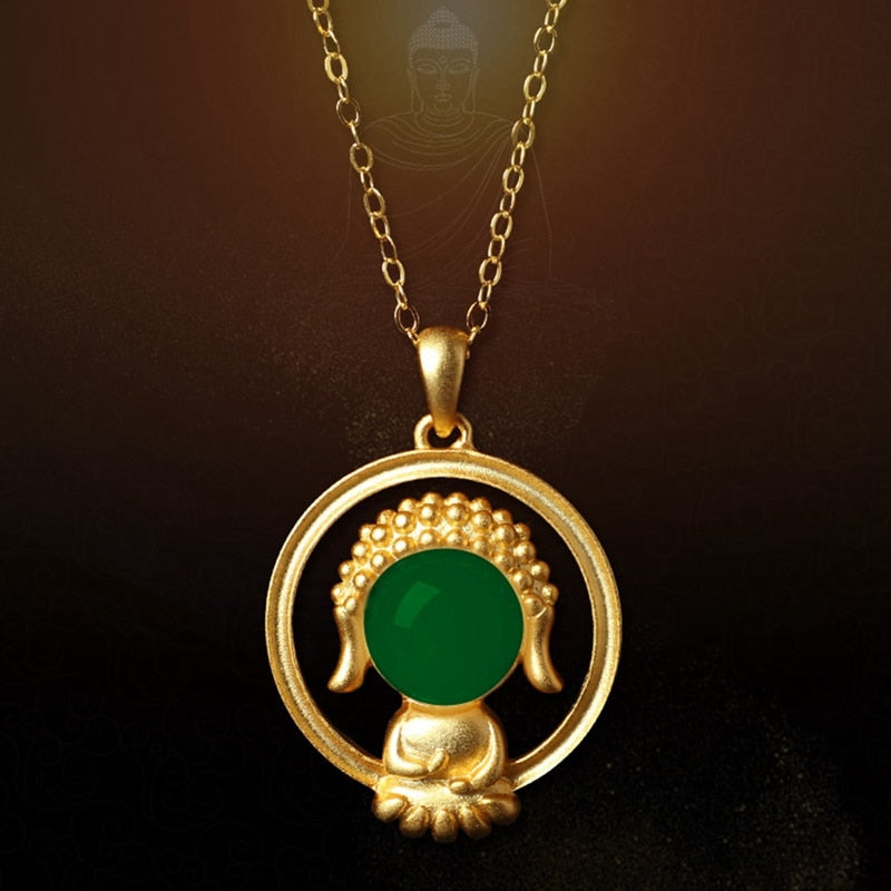 Jade Baby Buddha Pendant