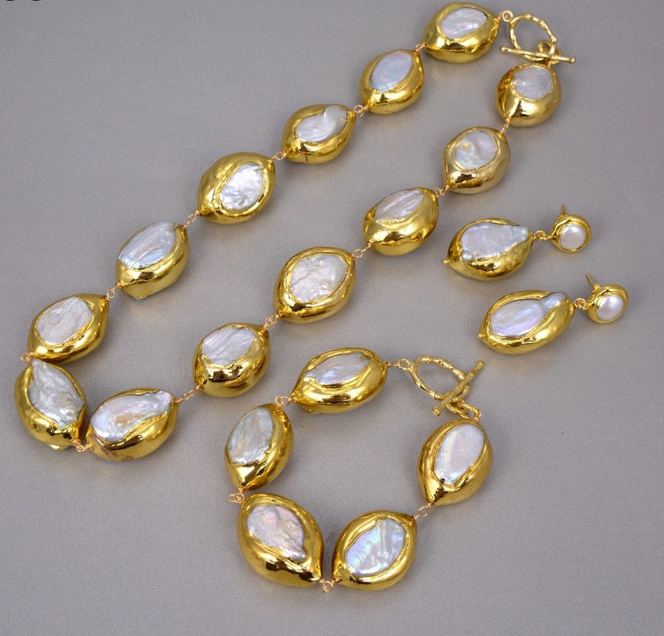 Baroque Pearl Necklace Set