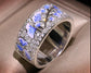 Indigo Blue Flower Ring