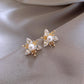 Imara Crystal Pearl Flower studs.