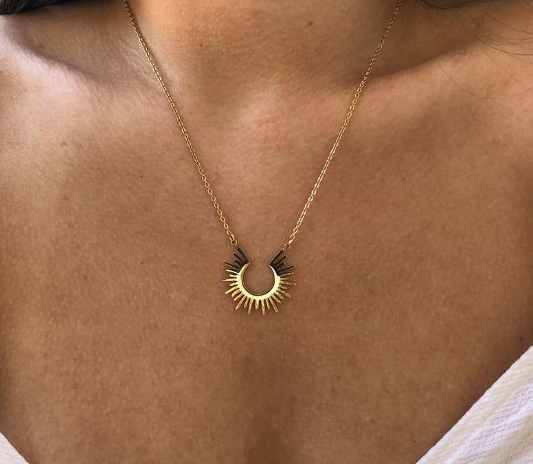 Surya Gold/Silver Plated Pendant Necklace.