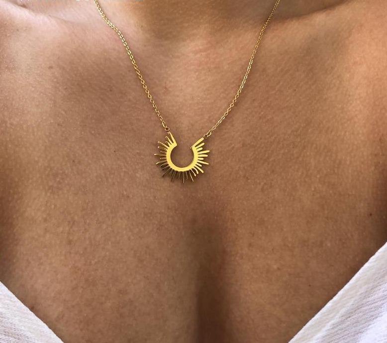 Surya Gold/Silver Plated Pendant Necklace.