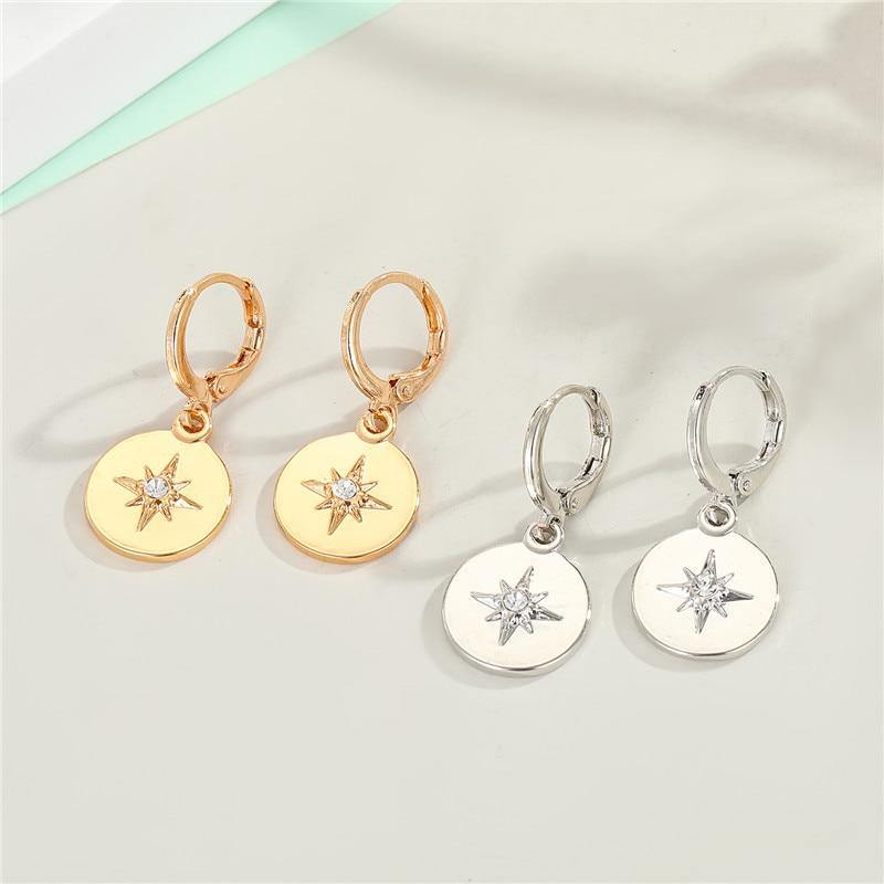 Sitara Zircon plated Hoop Earrings Gold/Silver.