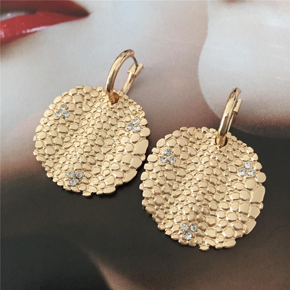 Meteorite Statement Hoop Drop Earrings.