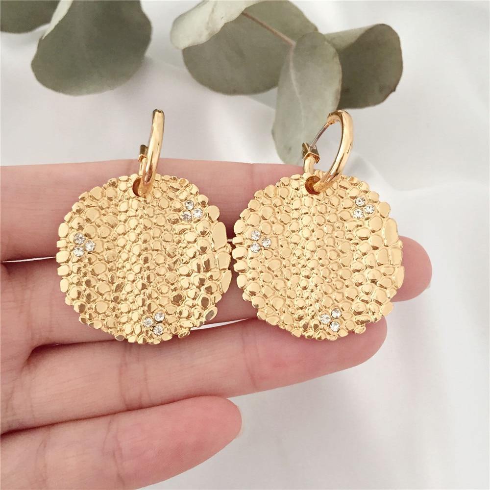 Meteorite Statement Hoop Drop Earrings.