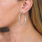 Bohemia Green Blue Opal Hoops.