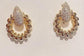 Exquisite Cubic Zircon Twisted Rope Gold Finish Studs.