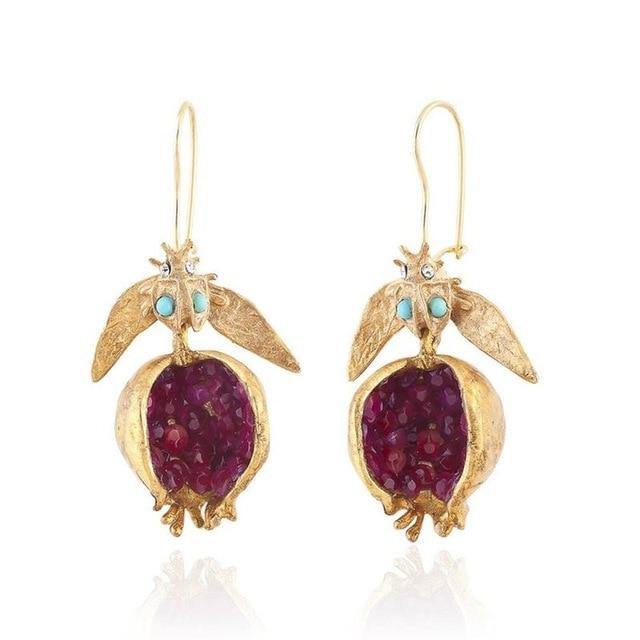 Ruby Dodecahedrons in Gold Leaf Casing (Also available in Silver) - www.patisaa.com