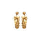 Matte Gold Face Earrings